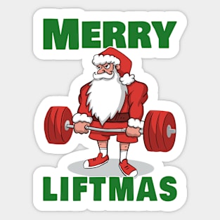 Powerlifting Santa Deadlift Merry Liftmas Sticker